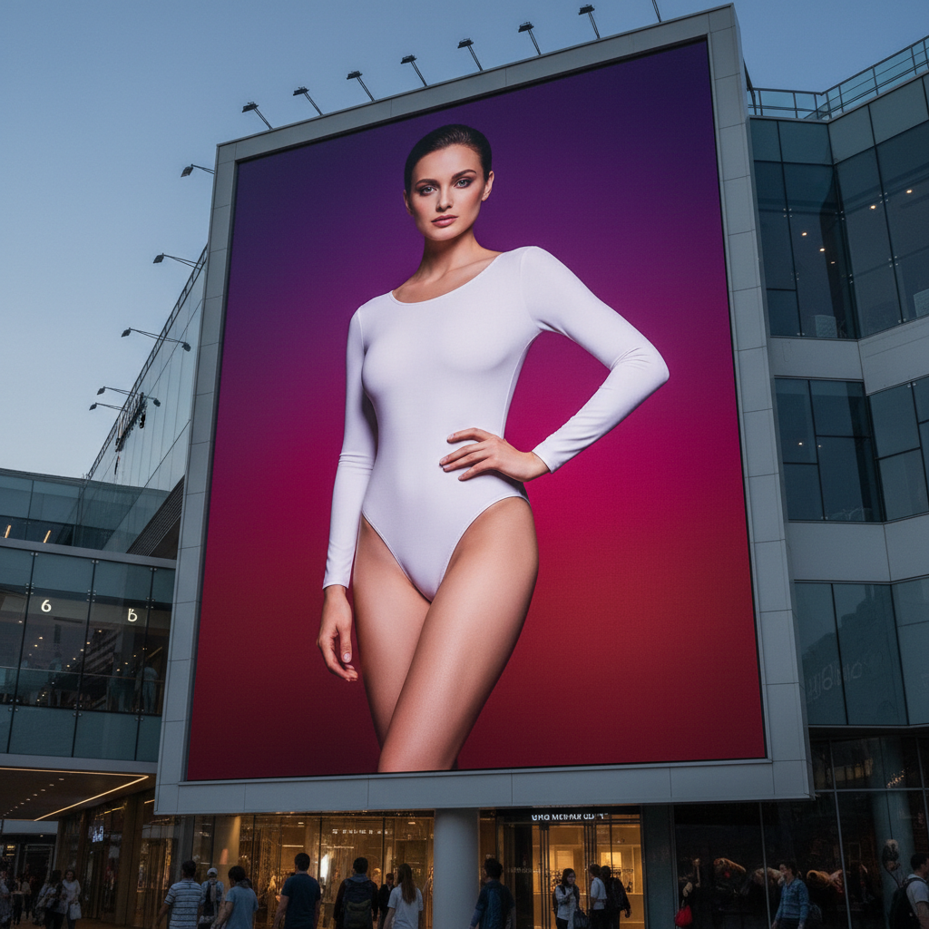 Femme en bodysuit blanc correct